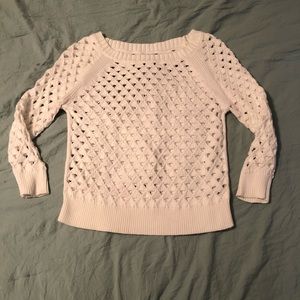 American Eagle Crotchet Sweater Quarter Sleeve